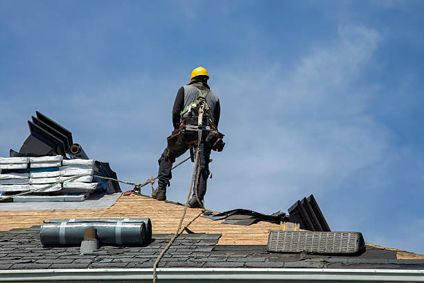 Professional Gutter Installation technician working in Union Springs, AL